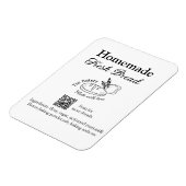 Frisches Brot und Backwaren mit Namen, Zutaten Q o Magnet (Linke Seite)