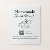 Frisches Brot und Backwaren mit Namen, Zutaten Q o Puzzle (Vertikal)