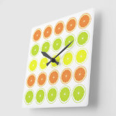Frisches Citrus Theme Küchenuhren Quadratische Wanduhr (Winkel)