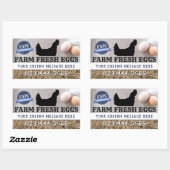 Frisches Eier aus Hühnern von Premium-Qualität Rechteckiger Aufkleber (Blatt)