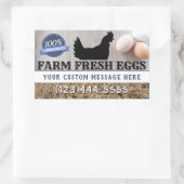 Frisches Eier aus Hühnern von Premium-Qualität Rechteckiger Aufkleber (Tasche)