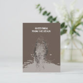 Frisches einfarbiges Grunge Man Water Sprinkle Postkarte (Stehend Vorderseite)