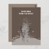 Frisches einfarbiges Grunge Man Water Sprinkle Postkarte (Vorne/Hinten)