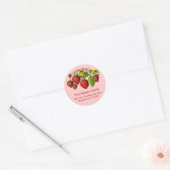 Frisches Erdbeeren-Adressenlabel Runder Aufkleber (Umschlag)