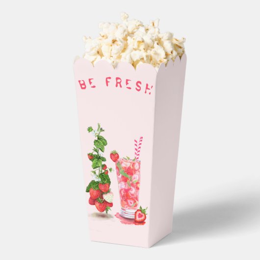 Frisches Erdbeeren Trinken Party Popcorn Box Dein Geschenkschachtel (Geplatzt)