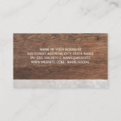 Frisches Erzeugnis | Holztabelle Visitenkarte (Rückseite)