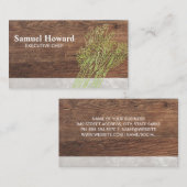 Frisches Erzeugnis | Holztabelle Visitenkarte (Vorne/Hinten)