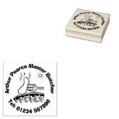 Frisches Fleisch Barbecue Metzger. Butlershop Gummistempel (Stempel)