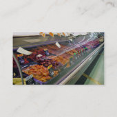 Frisches Fleisch Deli Counter im Supermarkt Visitenkarte (Rückseite)