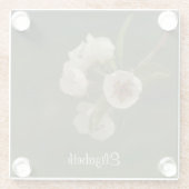 Frisches Frühlingshintern blüht Personalisiertes F Glasuntersetzer (Rückseite)