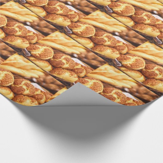 Frisches gebackenes Brot Geschenkpapier (Ecke)