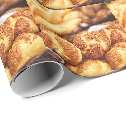 Frisches gebackenes Brot Geschenkpapier (Rolleneckpunkt)
