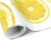 Frisches gelbes geschenkpapier (Rolleneckpunkt)