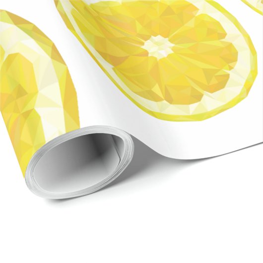 Frisches gelbes geschenkpapier (Rolleneckpunkt)