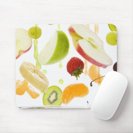 Frisches, gemischtes Obst mit Apfel- und Orangensa Mousepad (Mit Mouse)