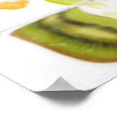 Frisches, gemischtes Obst mit Apfel- und Orangensa Poster (Ecke)