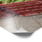 Frisches Gemüse auf dem Markt - Marrakesch, Marokk Fotodruck (Ecke)