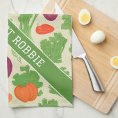 Frisches Gemüse, blumenfarbenes Muster Geschirrtuch (Viertel Falte)