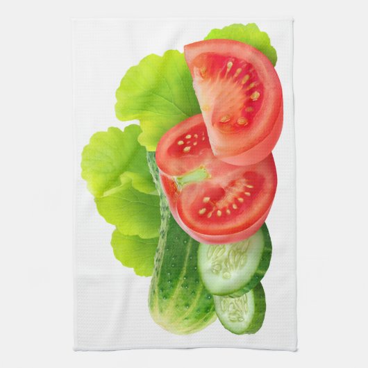 Frisches Gemüse Geschirrtuch (Vertikal)
