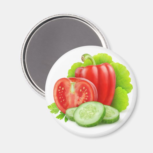 Frisches Gemüse Magnet (Vorderseite/Rückseite)