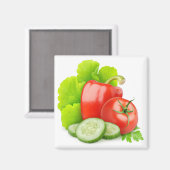 Frisches Gemüse Magnet (Vorderseite/Rückseite)