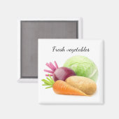 Frisches Gemüse Magnet (Vorderseite/Rückseite)