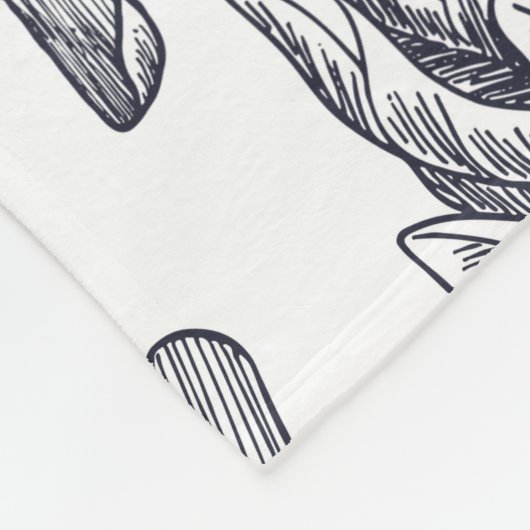 Frisches Gemüse nahtlos Muster. Brokkoli, Karro Fleecedecke (Ecke)