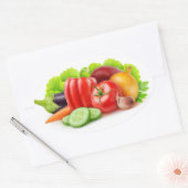 Frisches Gemüse Ovaler Aufkleber (Umschlag)