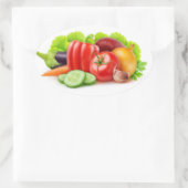 Frisches Gemüse Ovaler Aufkleber (Tasche)