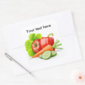 Frisches Gemüse Quadratischer Aufkleber (Umschlag)