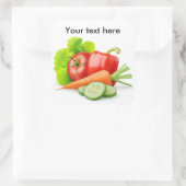 Frisches Gemüse Quadratischer Aufkleber (Tasche)