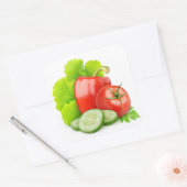 Frisches Gemüse Quadratischer Aufkleber (Umschlag)