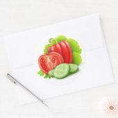 Frisches Gemüse Runder Aufkleber (Umschlag)