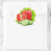 Frisches Gemüse Runder Aufkleber (Tasche)
