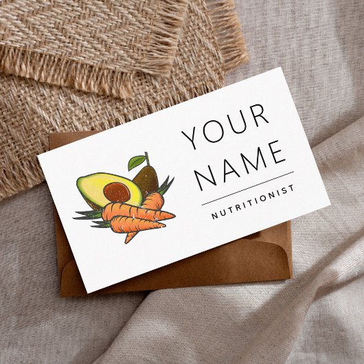 Frisches Gemüse und Obst Gemüse Ernährung Visitenkarte