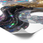 Frisches Gold UNIVERSE Textdesign Poster (Ecke)