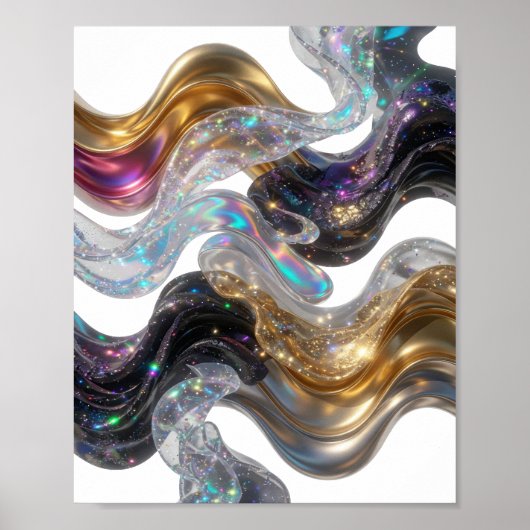 Frisches Gold UNIVERSE Textdesign Poster (Vorne)