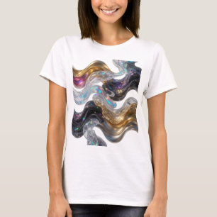 Frisches Gold UNIVERSE Textdesign T-Shirt