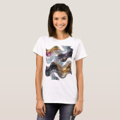 Frisches Gold UNIVERSE Textdesign T-Shirt (Vorne ganz)
