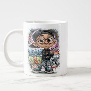 Frisches Graffiti Bester Vater Jumbo-Tasse