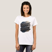 Frisches Grau SMART SEHR SMART Fettes Design T-Shirt (Vorne ganz)