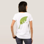 Frisches, grünes tropisches Leaf T-Shirt (Schwarz voll)