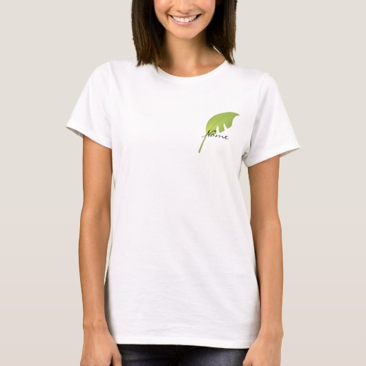 Frisches, grünes tropisches Leaf T-Shirt (Vorderseite)