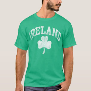 Frisches grünes und weißes Irland-Kleeblatt T-Shirt