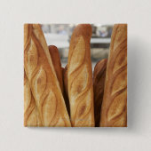 Frisches, heißes Baguettes Button (Vorderseite)