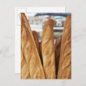 Frisches, heißes Baguettes Postkarte (Vorne/Hinten)