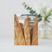 Frisches, heißes Baguettes Postkarte (Stehend Vorderseite)