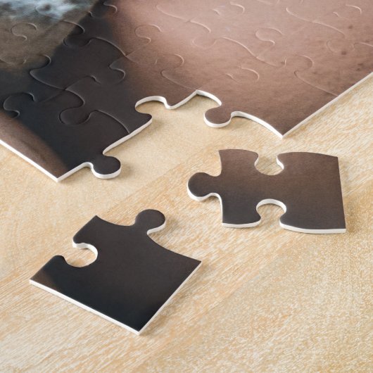 Frisches Hühnereier in Karton auf dem Markt Puzzle (Seite)