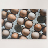 Frisches Hühnereier in Karton auf dem Markt Puzzle (Horizontal)