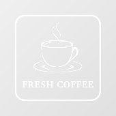 Frisches Kaffeemaschine Fensteraufkleber (Blatt)